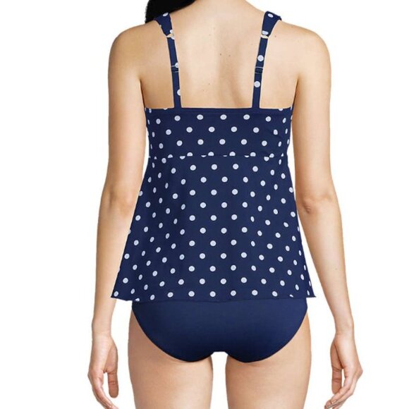 Lands' End Flutter Scoop Neck Tankini - Small Long - NWT - Picture 11 of 11